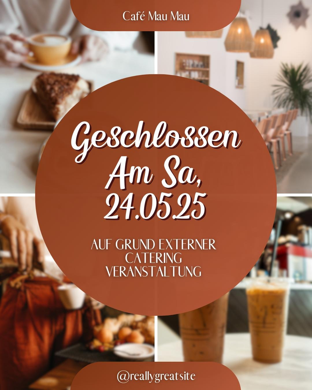 Café Mau Mau geschlossen am 24. Mai 2025 aufgrund externer Catering Veranstaltung